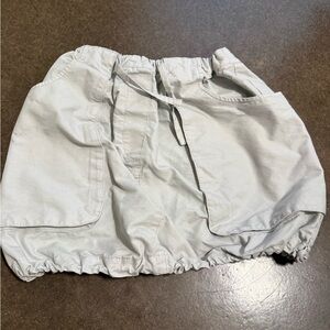 Zara Light Gray Elastic Waist Skirt